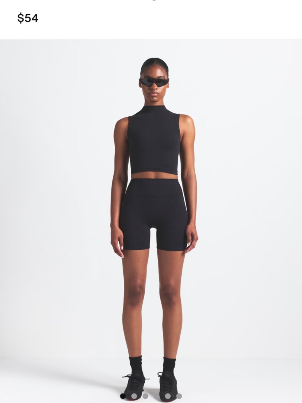 Nike Skims Vintage Seamless Mock Neck black NWT